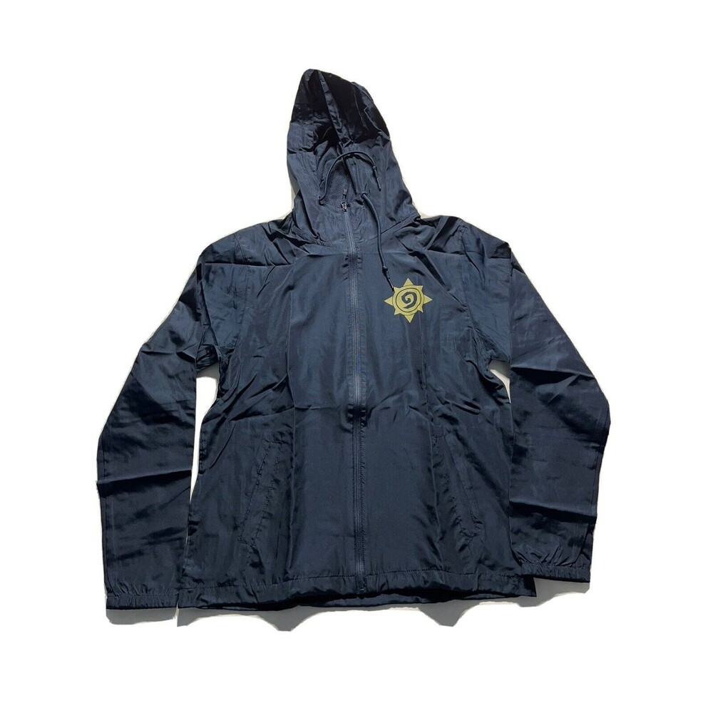 Men's J!NX Navy Hearthstone Full-Zip Windbreaker Hoodie Jacket